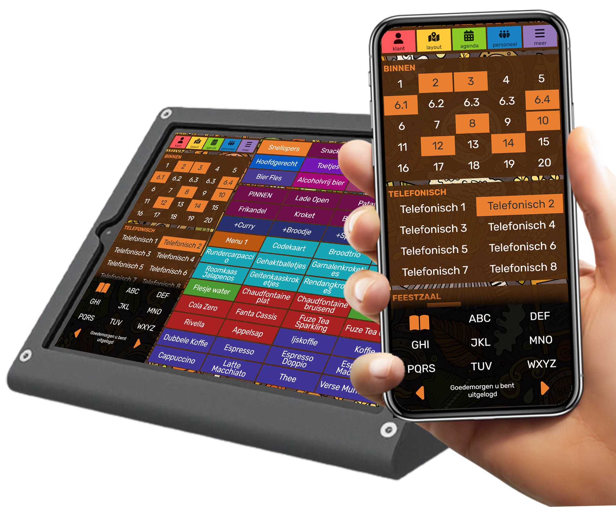 TilliKassa app op tablet en telefoon